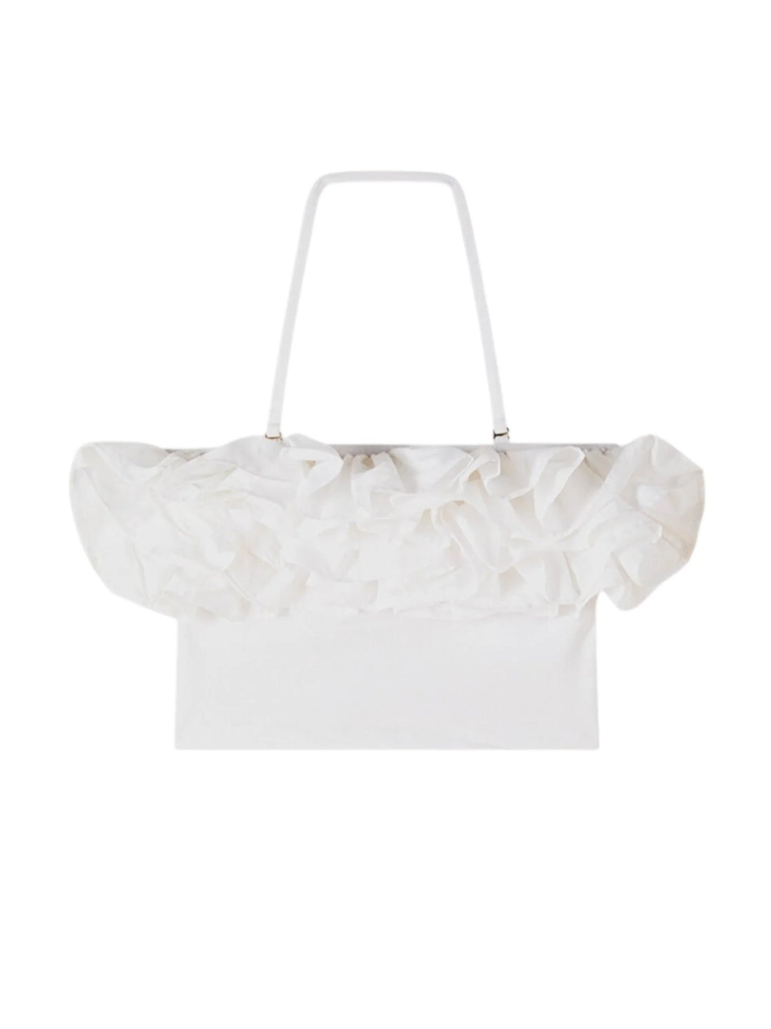 Patrizia Pepe top crop con rouches bianco