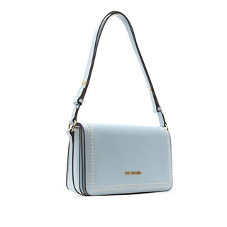 Love Moschino borsa a spalla in ecopelle celeste