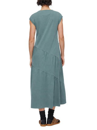 Liu Jo abito lungo in jersey con cut out verde salvia
