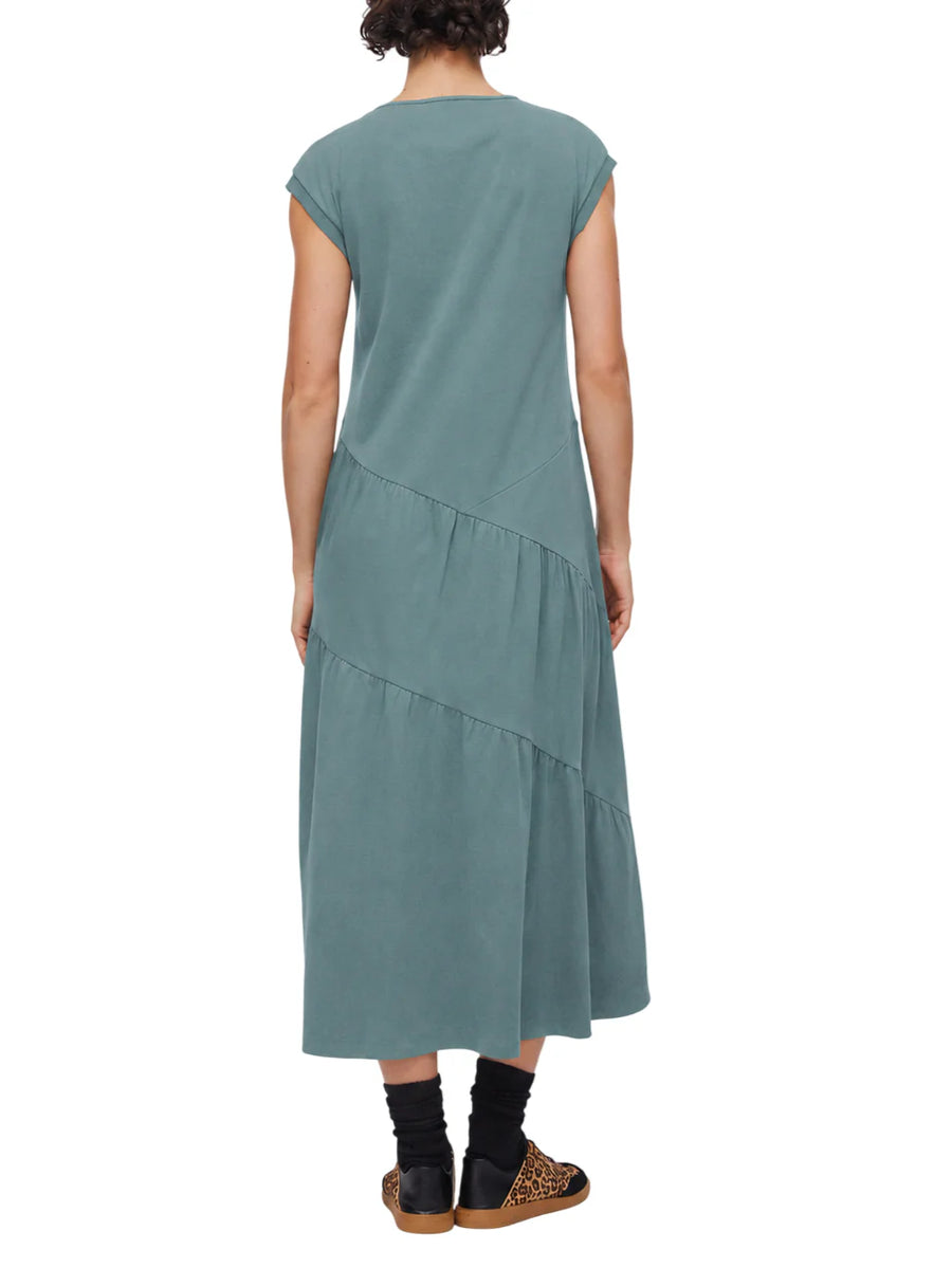 Liu Jo abito lungo in jersey con cut out verde salvia