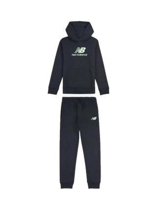 New Balance completo bambino felpa e pantaloni nero
