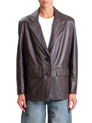 Vicolo giacca blazer donna in pelle marrone TF0271 MORO VICOLO 