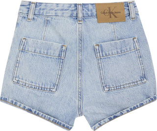 Calvin Klein Jeans shorts in denim bambina con tasche lavaggio blu