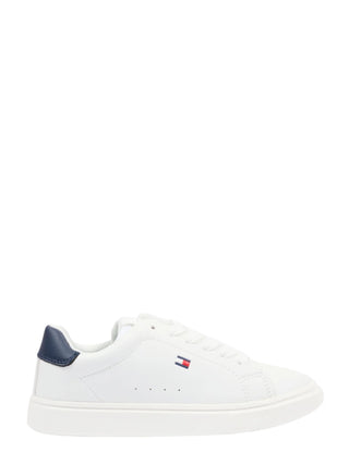 Tommy Hilfiger sneakers bambino in ecopelle bianco