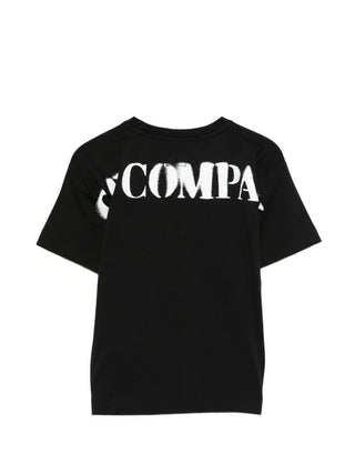 C.P. Company T-shirt bambino manica corta con logo nero