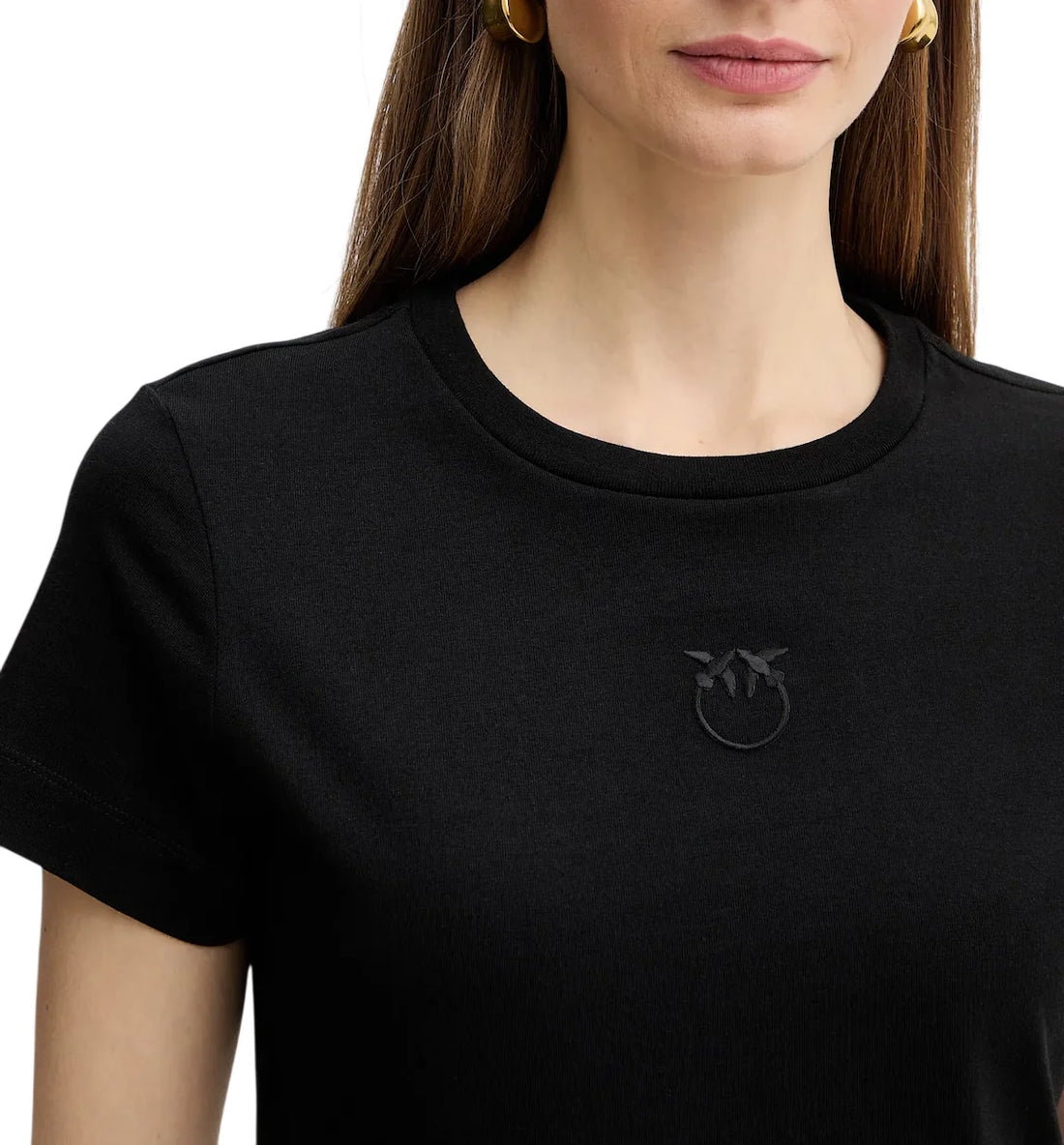 Pinko T-shirt donna Bussolotto manica corta nero
