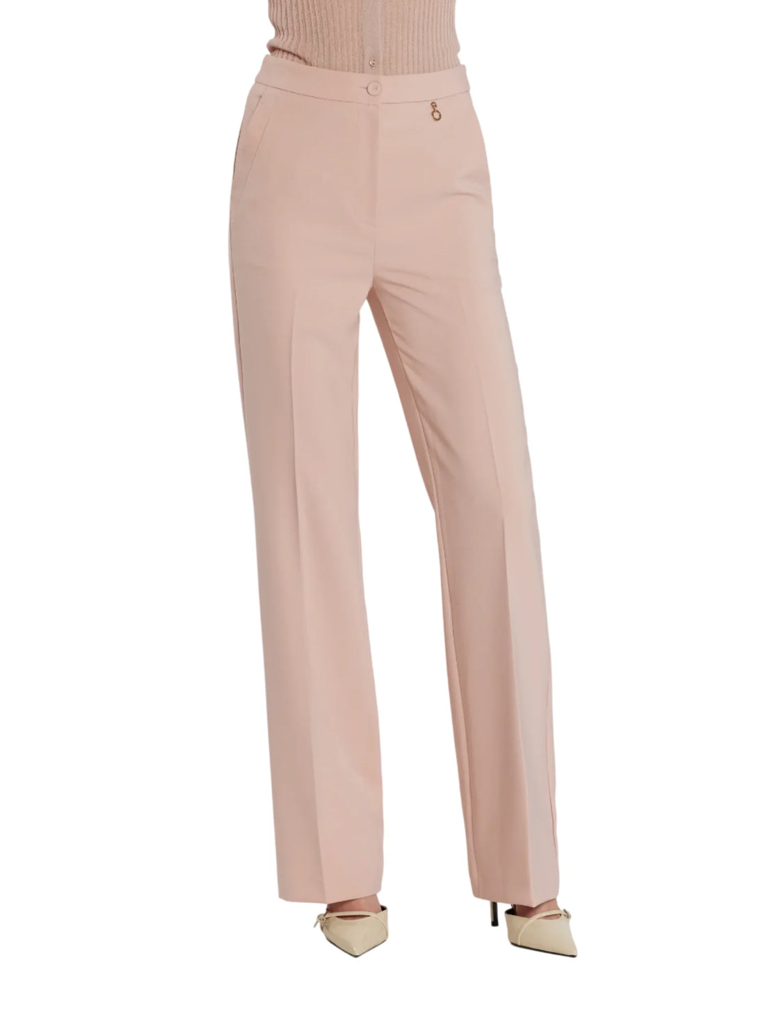 Relish pantaloni flare vita alta Indianapolis rosa