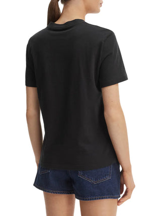 Calvin Klein Jeans T-shirt manica corta donna con logo nero