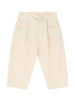 Please pantaloni bambina con coulisse panna