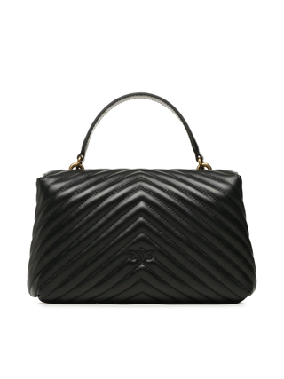 Pinko borsa Love Lady Puff Classic chevron nero oro