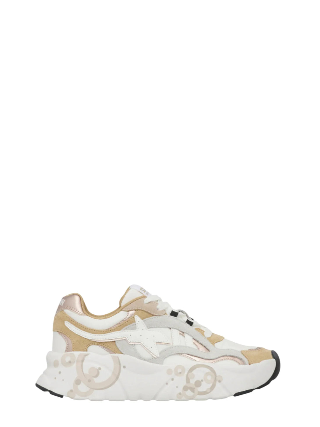 W6yz sneakers donna Ida in suede e tessuto tecnico panna beige