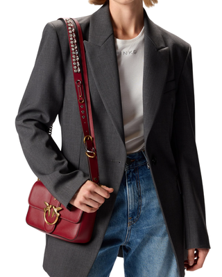 Pinko borsa Love One Mini Slouchy con charms rosso 105824-A0QO OA4Q PINKO