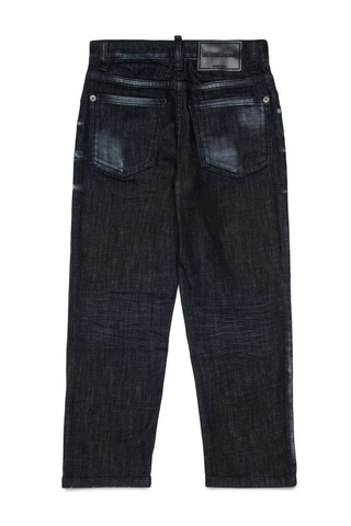 Dsquared2 jeans bambino slim lavaggio nero