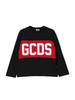 Gcds T-shirt manica lunga con banda logo nero