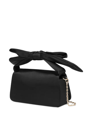 Love Moschino borsa a mano satin con fiocco nero