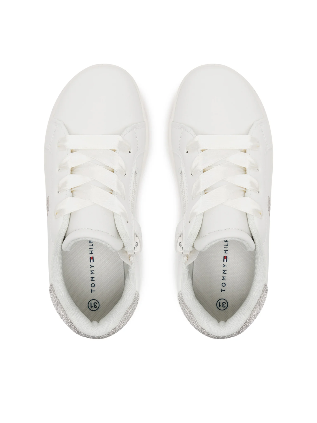 Tommy Hilfiger sneakers in ecopelle con dettagli glitter bianco