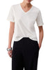 Liu Jo T-shirt scollo a V con strass panna