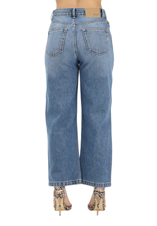 Vicolo jeans donna gamba dritta Kate lavaggio blu