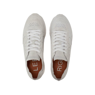Sun68 sneakers uomo Tom Raw Edge in suede bianco