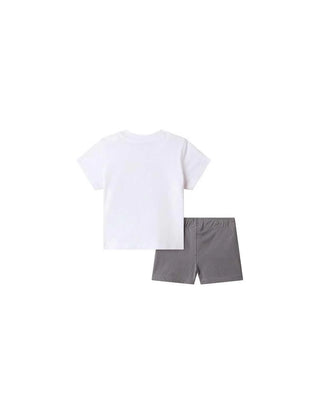The North Face completo neonato T-shirt e shorts bianco grigio