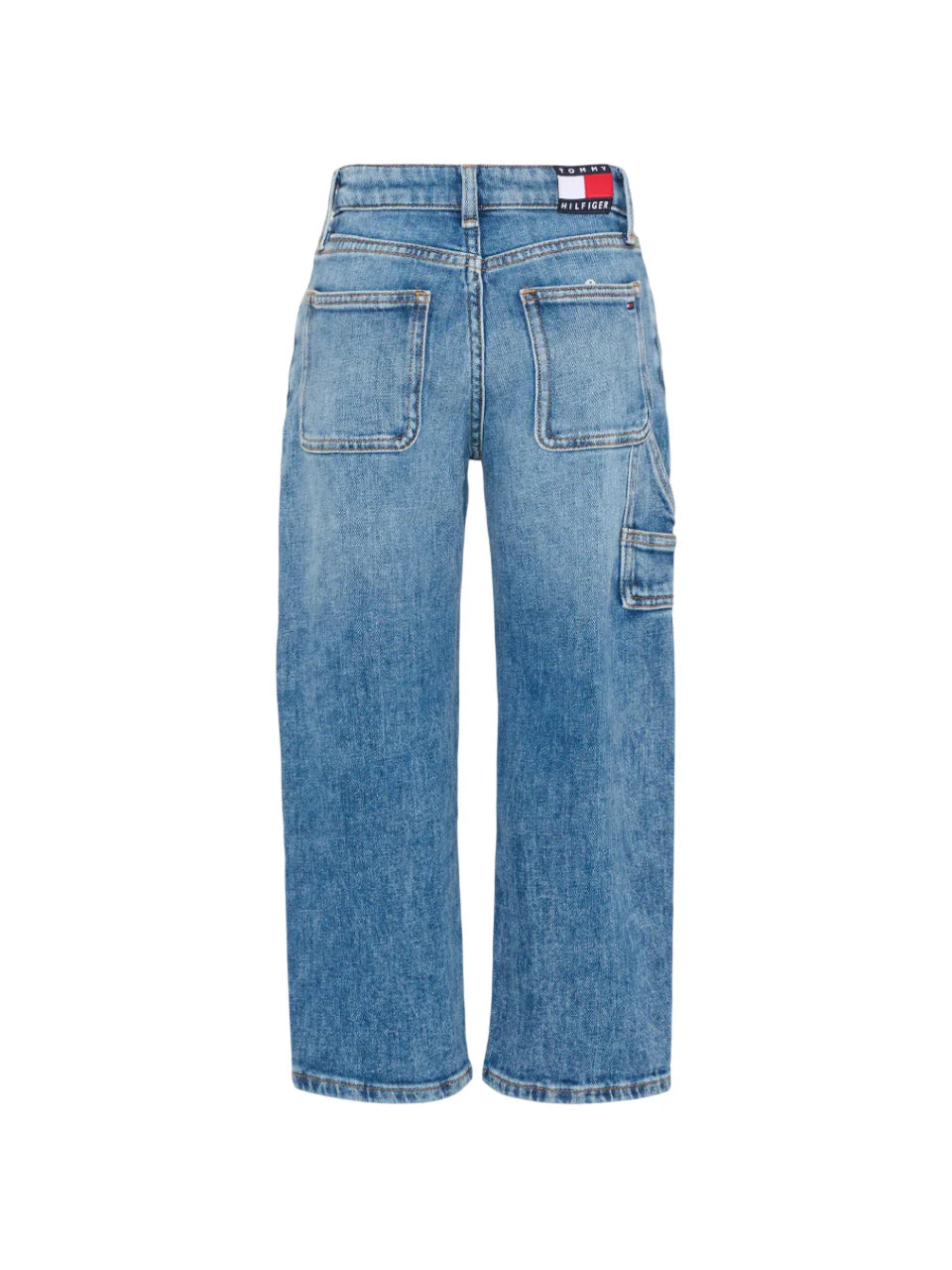 Tommy Hilfiger jeans bambino Heritage flag baggy lavaggio medio