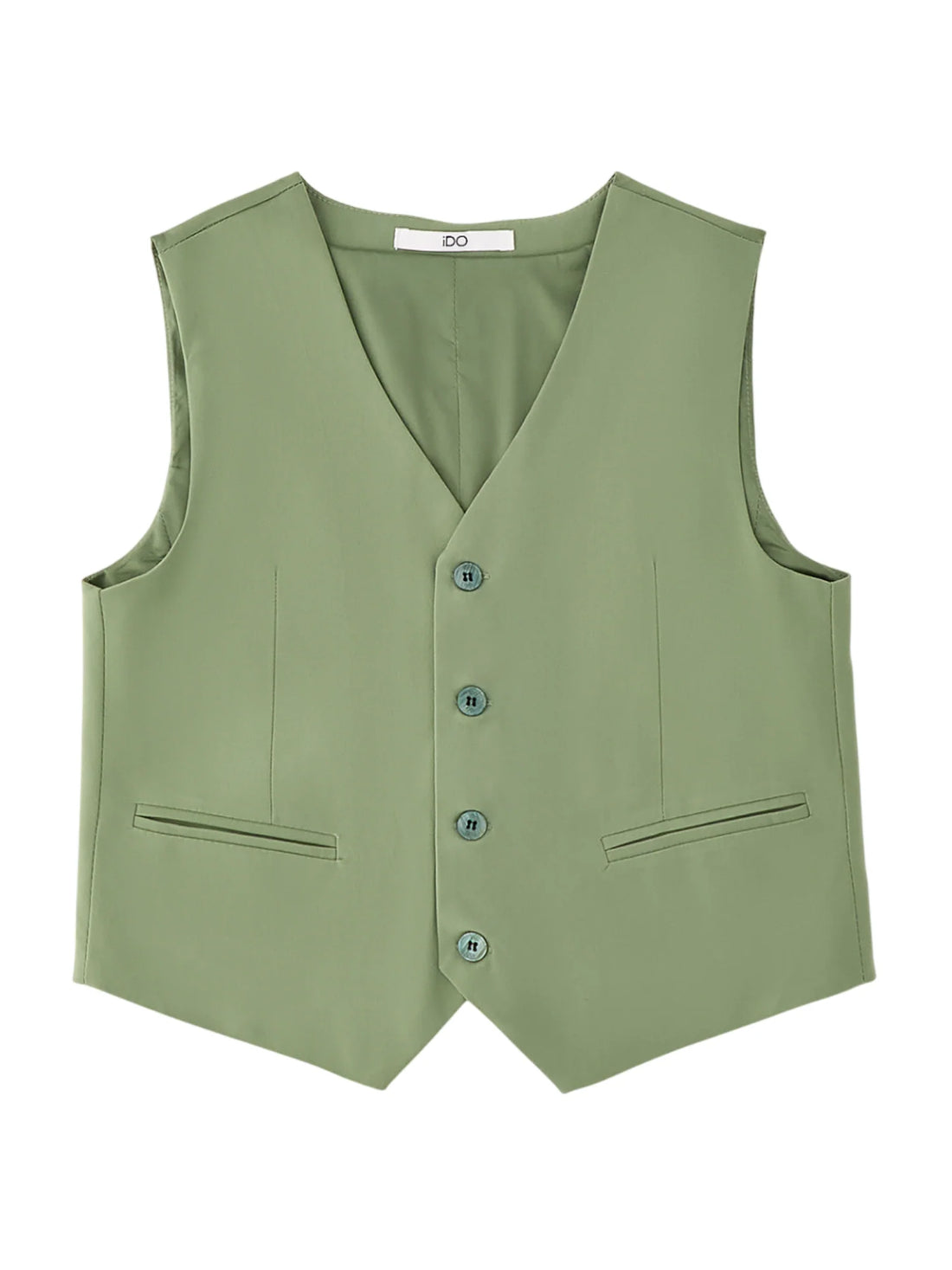 iDo gilet bambino misto viscosa verde salvia