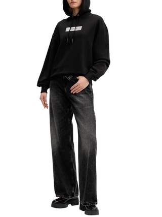 Karl Lagerfeld Jeans jeans gamba larga con cut out nero A4W10047 1BJ KARL LAGERFELD 