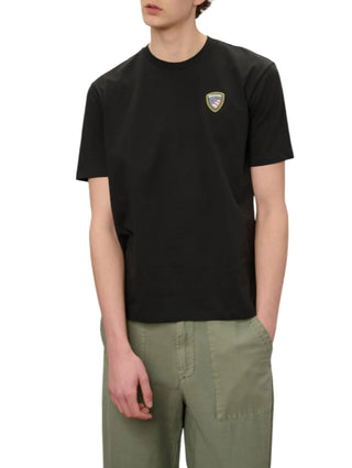 Blauer T-shirt manica corta uomo Faxon nero