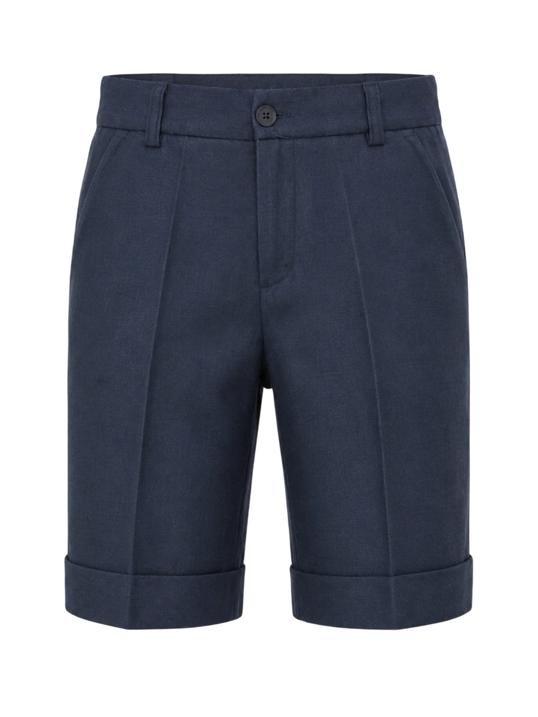 Emanuel Pris bermuda bambino misto lino blu