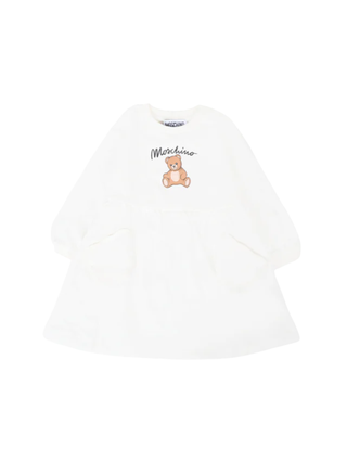 Moschino abito neonata in felpa panna MDV0CU-LCA40 10063 MOSCHINO 