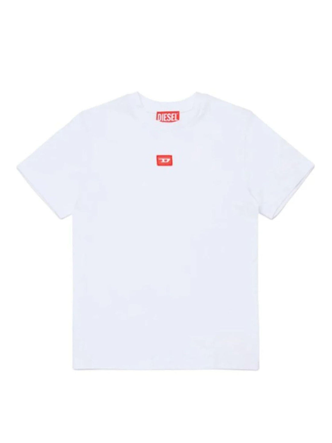 Diesel T-shirt manica corta con patch logato bianco