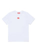 Diesel T-shirt manica corta con patch logato bianco