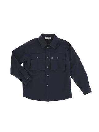 Dondup camicia cargo bambino manica lunga blu