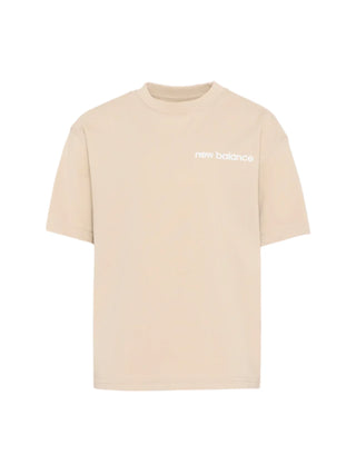 New Balance T-shirt bambino manica corta beige