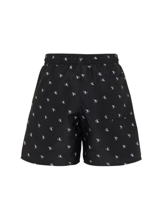 Calvin Klein boxer mare bambino in fantasia logata nero