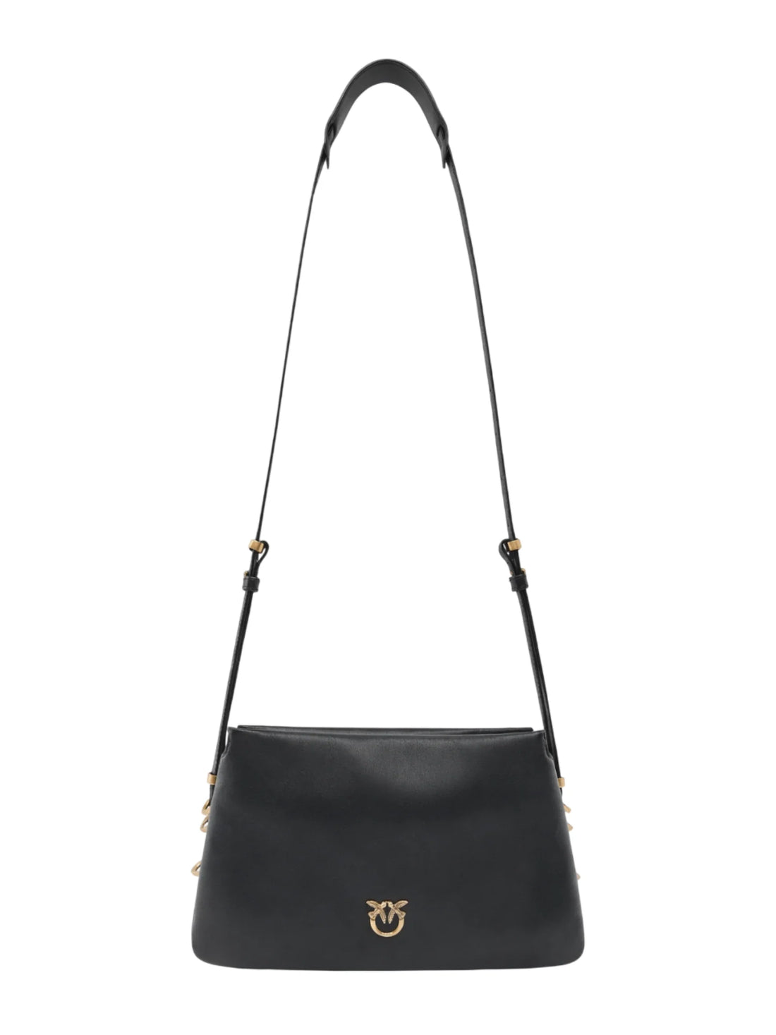 Pinko borsa a tracolla Triplet in pelle antracite oro