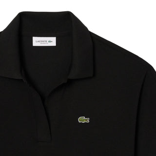 Lacoste polo manica corta donna in piquè nero