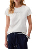 Liu Jo T-shirt manica corta con logo strass panna
