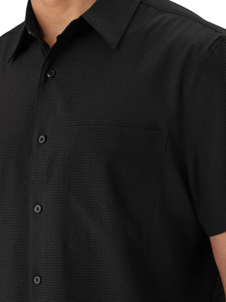 Calvin Klein camicia uomo manica corta nero