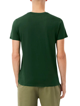 Lacoste T-shirt manica corta in cotone Pima verde scuro