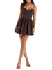 Vicolo abito corto donna stile bustier marrone