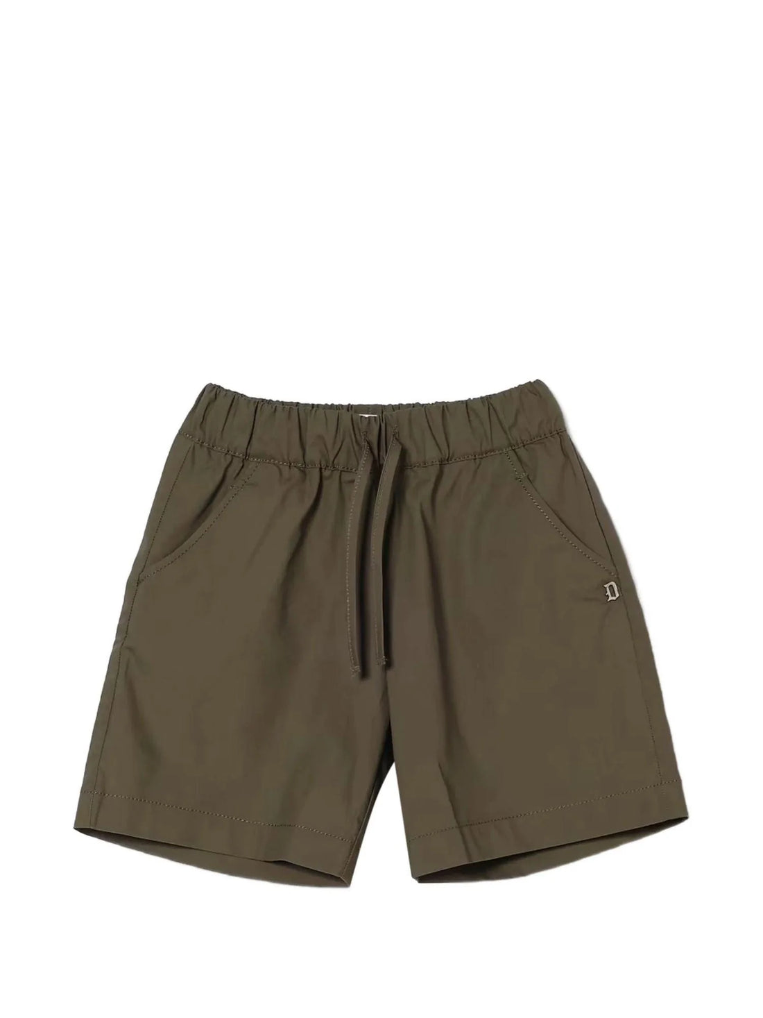 Dondup bermuda bambino in cotone verde militare