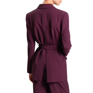 Vicolo giacca blazer con cintura color prugna TF0358 PRUGNA VICOLO 