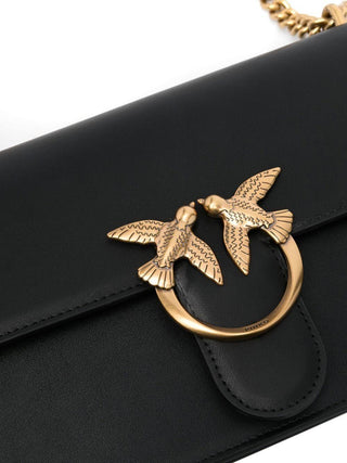 Pinko borsa Love Bag Classic One Simply in pelle nero oro 100941-A0F1 Z99Q PINKO 