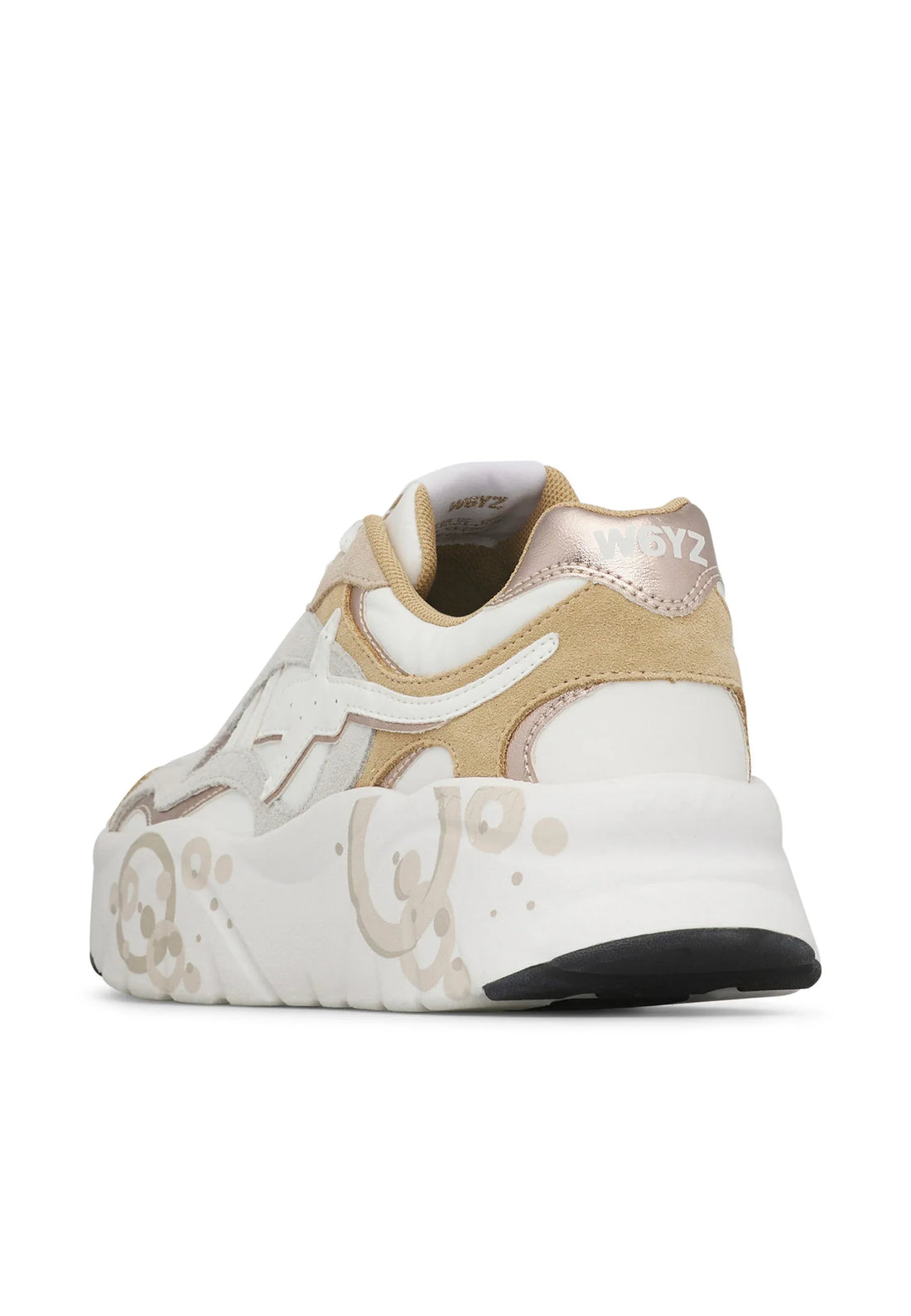 W6yz sneakers donna Ida in suede e tessuto tecnico panna beige