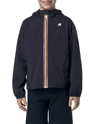 K-Way giubbino leggero antivento Jack con cappuccio blu