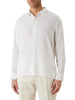 Calvin Klein camicia uomo manica lunga misto lino bianco