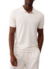Liu Jo polo in maglia misto lino uomo panna