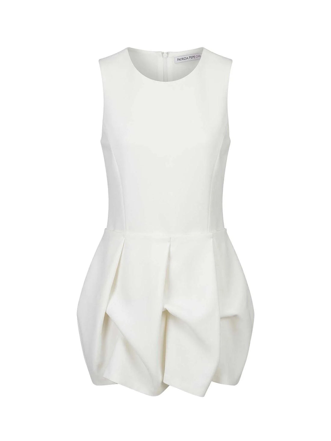 Patrizia Pepe tuta jumpsuit corta bambina bianco latte