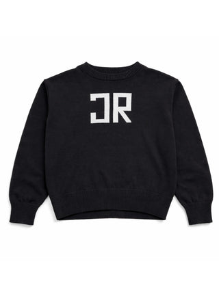 John Richmond maglia bambino Jyn con logo jacquard nero
